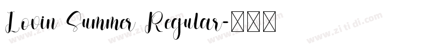 Lovin Summer Regular字体转换